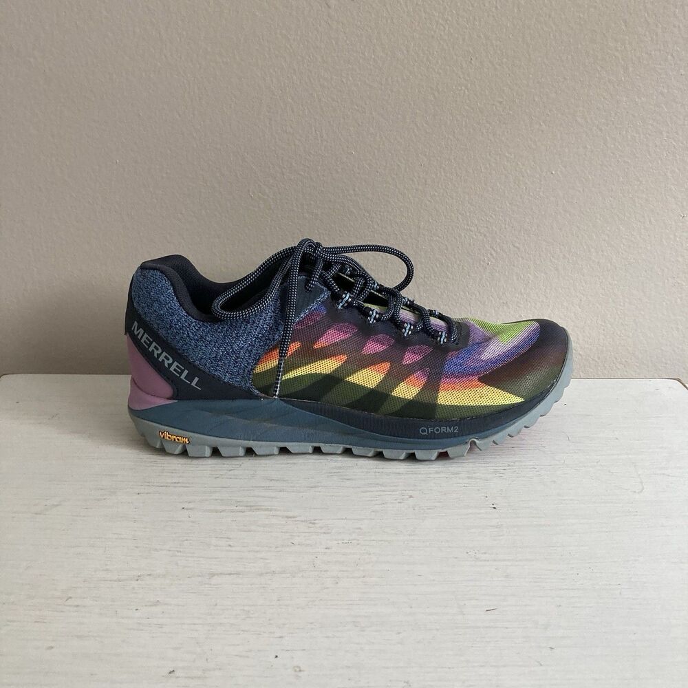 Merrell Antora 2 Shoes Womens 7 Rainbow Vibram Q Form Trail Running Hiking - Picture 5 of 11
